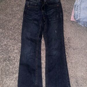 Girls Dark Blue pink distressed Jeans lot sz 6 7